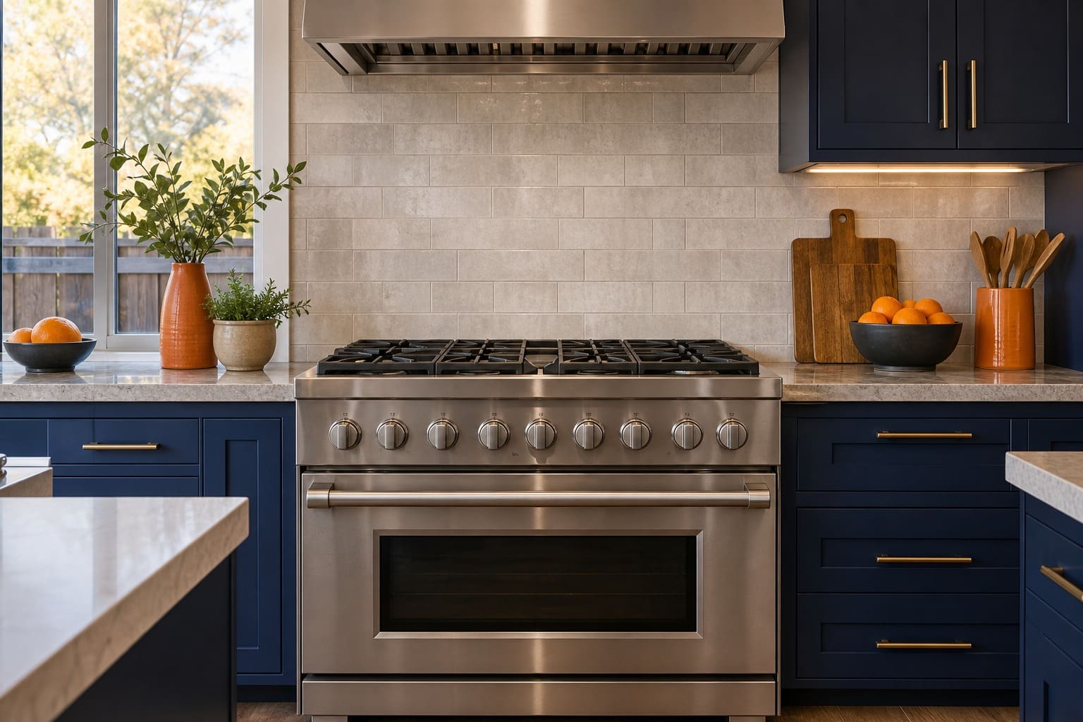 Viking professional range in a Concord home kitchen serviced by an independent repair specialist